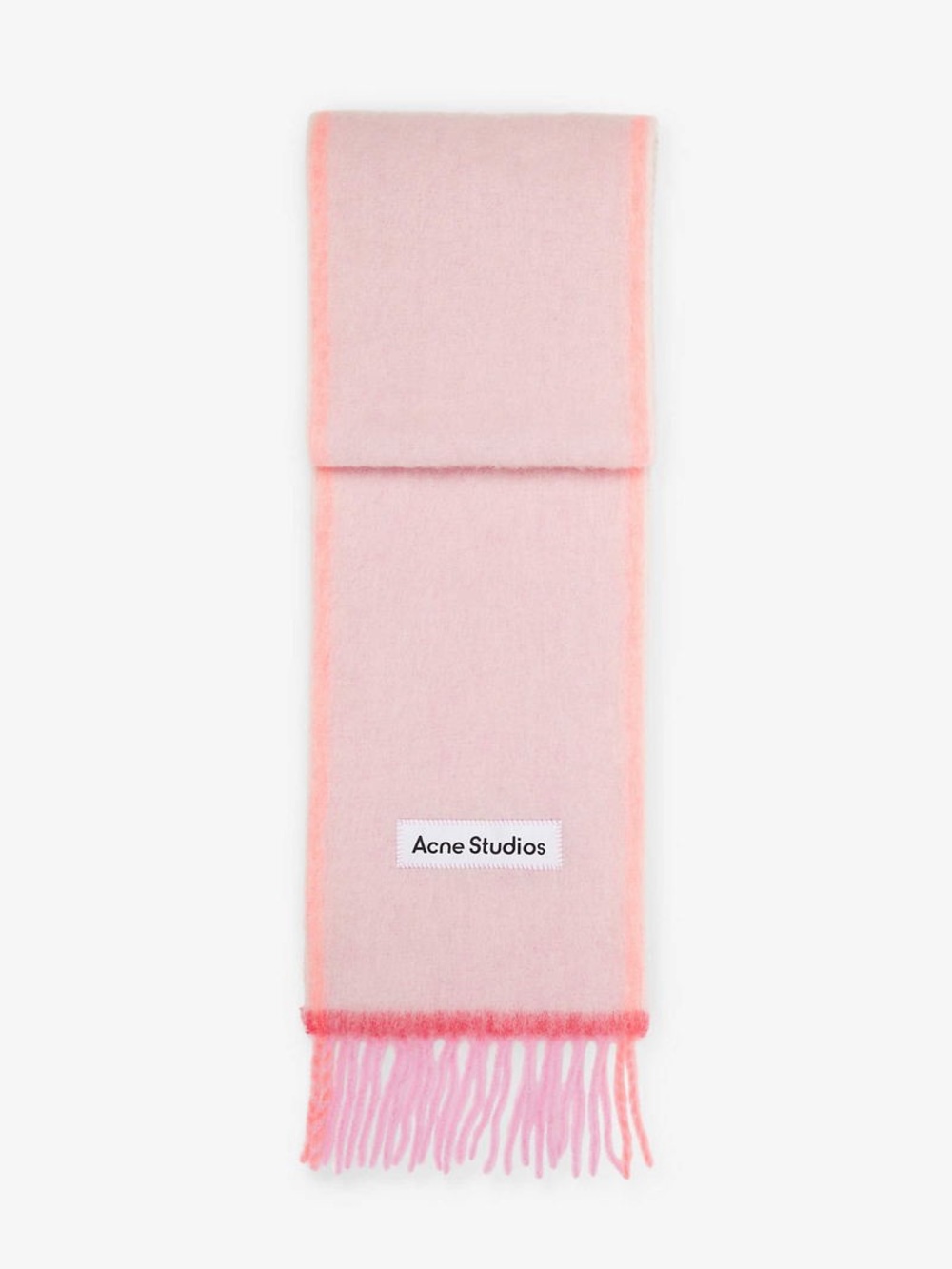 Acne Studios Pink Alpaca & Mohair Fringe Scarf - Picture 2 of 3